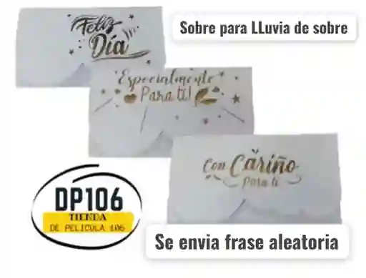 Lluvia De Sobres Con Mensaje Especial
