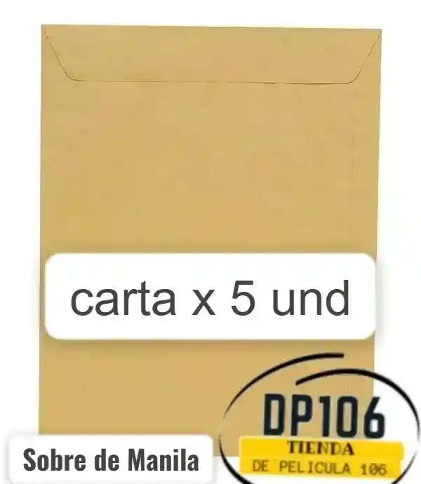 Sobre De Manila Carta X 5 Und