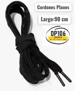 Cordones Negros Planos 90 Cm