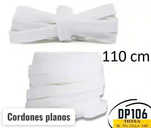 Cordones Blancos Planos 110 Cm