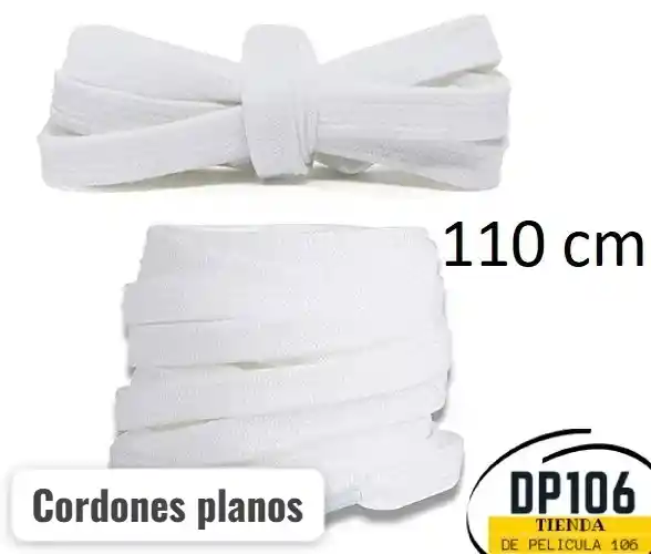 Cordones Blancos Planos 110 Cm