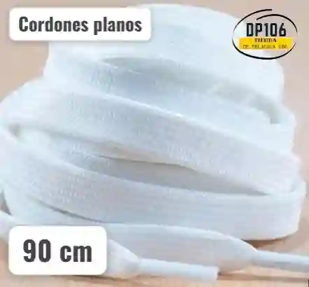 Cordones Blancos Planos 90 Cm