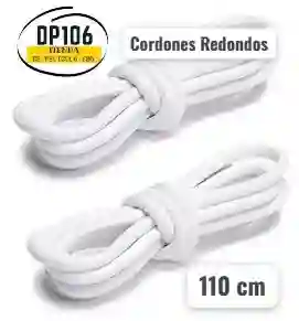 Cordones Blancos Redondos 110 Cm