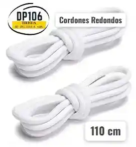 Cordones Blancos Redondos 110 Cm