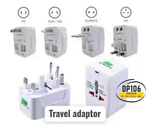 Adaptador Electrico Viajero / Convertidor Universal Europa Travel Adaptor