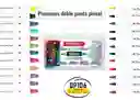 Marcadores Plumones Punta Pincel Doble Punta Offi-esco X 12 Und