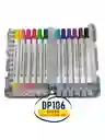 Marcadores Plumones Punta Pincel Doble Punta Offi-esco X 12 Und