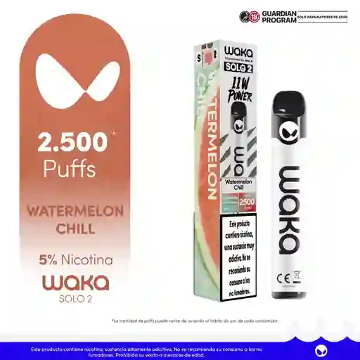 Waka Solo 2 Vape Watermelon Chill - 5% 2.500 Puff