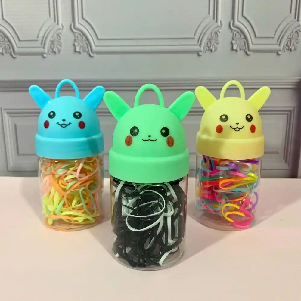 Set De 3 Estuches Cauchos Para Peinados De Niña