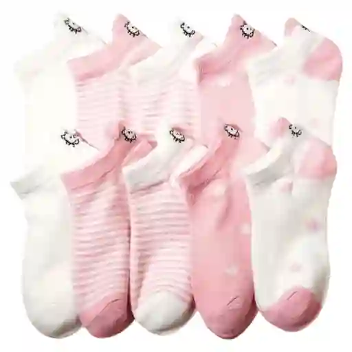 Paquete 5 Pares De Medias Hello Kitty