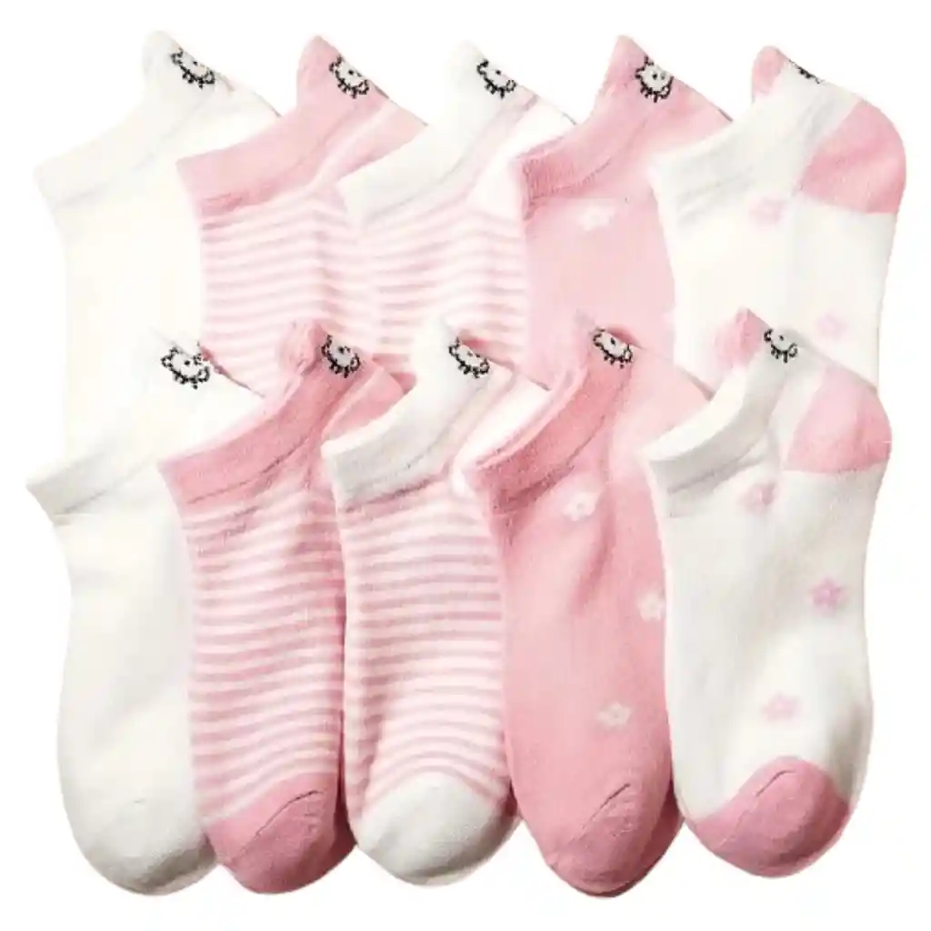 Paquete 5 Pares De Medias Hello Kitty