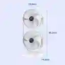 Ventilador De Escritorio Doble, 3 Ajustes De Velocidad Funcionamiento Silencioso, Potente Eléctrico Ligero