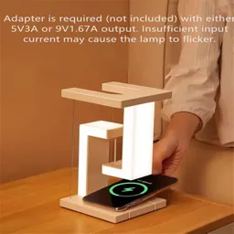 Lámpara De Mesa Con Sensor Estilo Suspensión, Lámpara Con Carga Inalambrica