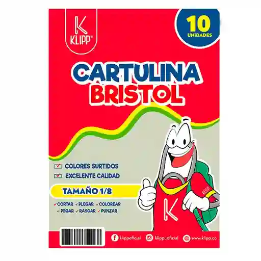 Cartulina Blanca Por 1/8 X 10 Unds