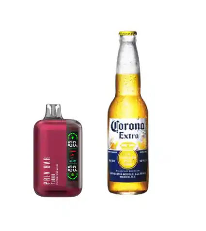 Corona Cerveza Extra 355 Ml + Priv Bar Cherry Paradise