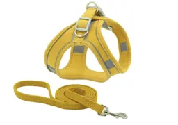 Arnés Para Perro Con Traílla Nobuck Talla L Color Amarillo