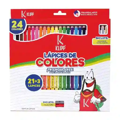 Colores Unipunta 21 + 3 Unidades De 4mm Mas Tajalapiz
