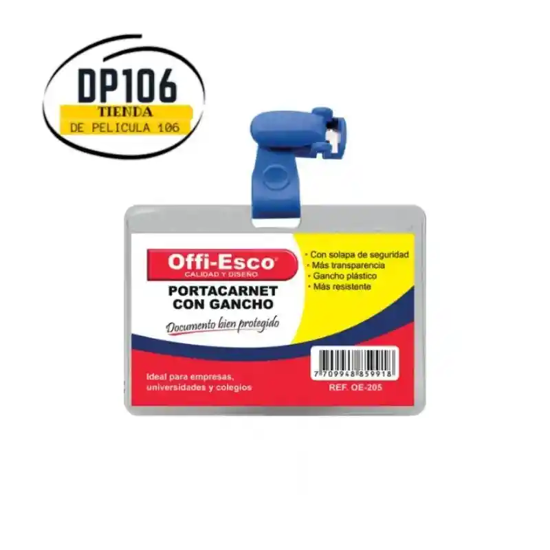 Porta Carnet De Acetato Con Gancho X 1 Und