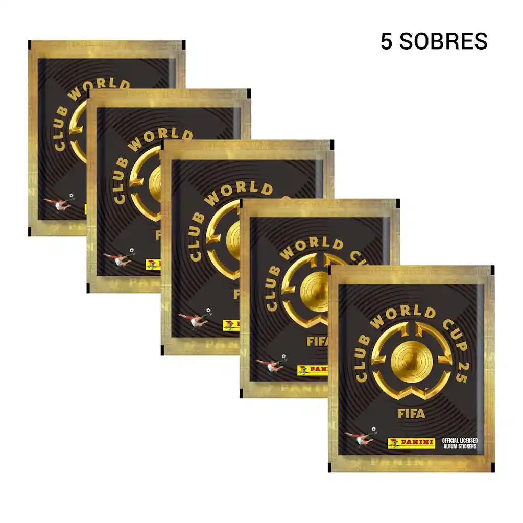 5 Sobres De Laminas Para El Album Copa De Clubes 2025 Panini