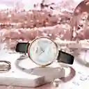 Reloj Analogo Curren Kred25012002 Cuarzo Con Correa De Cuero Negro Para Mujer