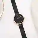 Reloj Análogo Curren Original Kreb732001 Acero Inoxidable Color Negro Y Dorado Para Mujer