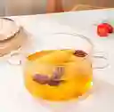 Olla Vidrio Templado Transparente Resistente Altas Temperaturas Con Tapa