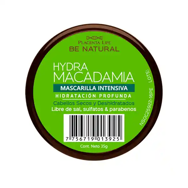 Mascarilla Be Natural Hydra Macadamia 35gr