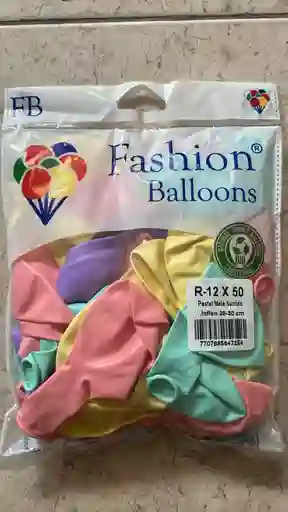 Paquete De Globo R12x50 Color Pastel Surtildo