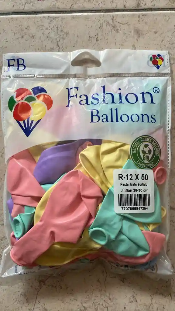 Paquete De Globo R12x50 Color Pastel Surtildo