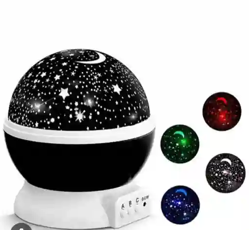 Lámpara Proyector De Estrellas Negra