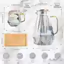 Juego De Jarra De Vidrio Dujust (68 Oz) Con 4 Vasos Y 1 Bandeja
