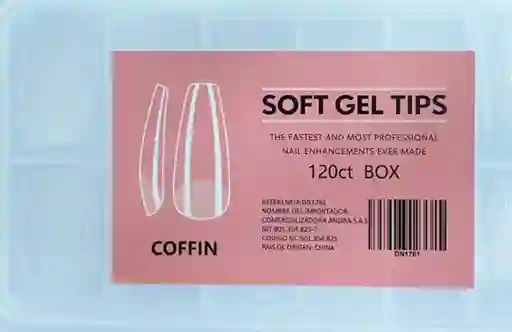 Uñas Postizas Coffin Preparada, Soft Gel Tips 120
