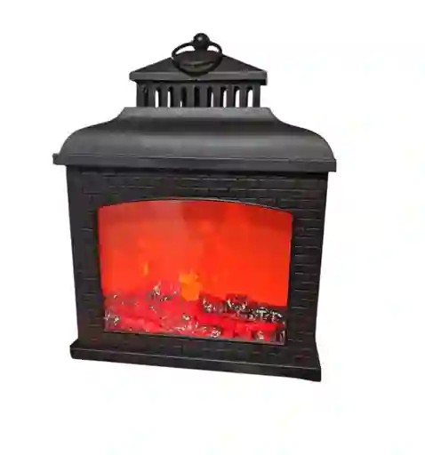 Simulacion De Chimenea Lampara De Leña Lámpara Mide 38×30×13 Cm