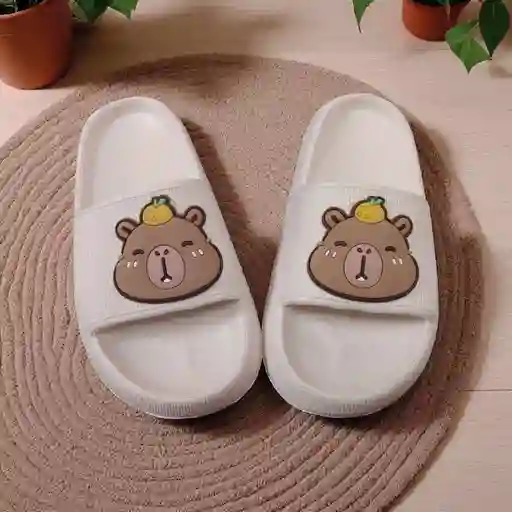 Sandalias Chanclas Capibara Niña Talla 34 Beige