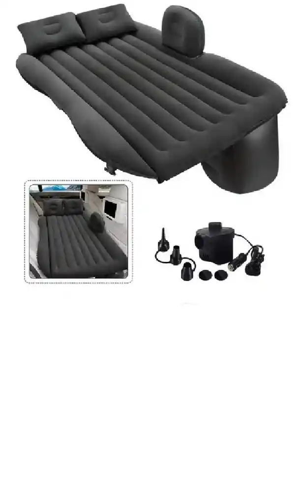 Colchón Inflable Genérica Colchon Para El Auto Color Negro De 82cm X 135cm X 50cm