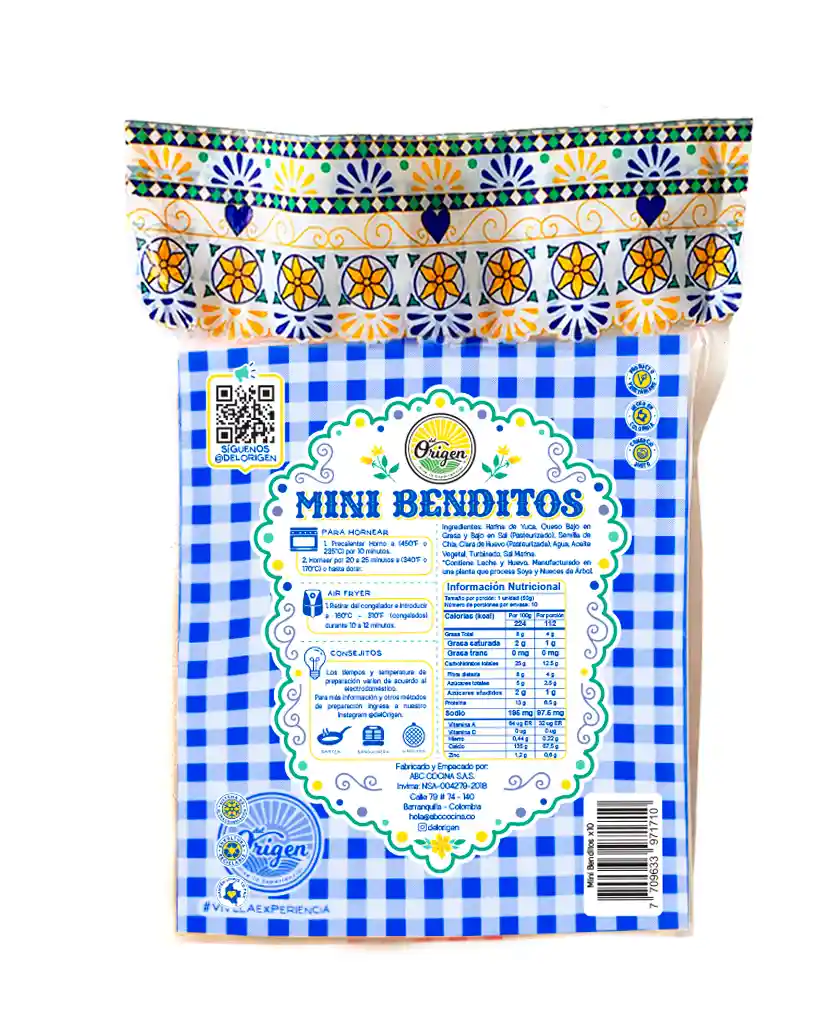 Deditos Mini Benditos Del Origen 10 Unds Sin Gluten