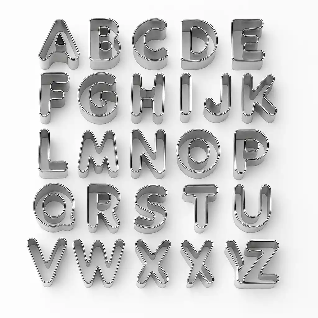 Kit Cortador De Galletas De Letras