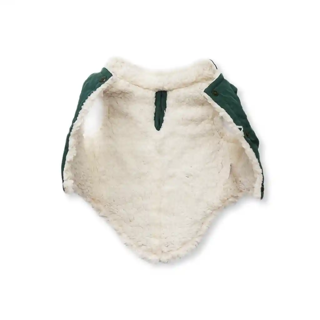 Chaleco 5xl Parches Verde Botella Borrego Marfil