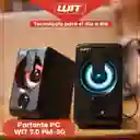 Parlante Bocina Multimedia De Mesa Para Pc- Portátil Wit Pm-90 Usb Led Bafle Auxiliar