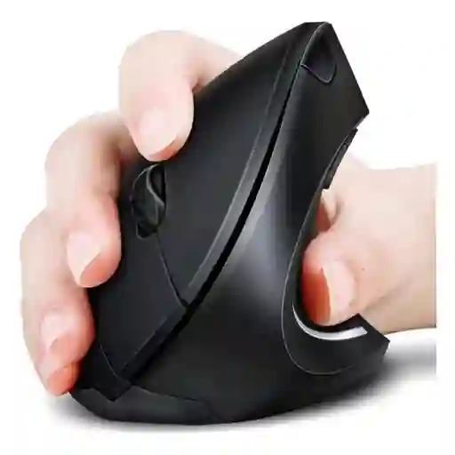 Mouse Ergonomico Vertical Inalambrico Iluminado Color Negro