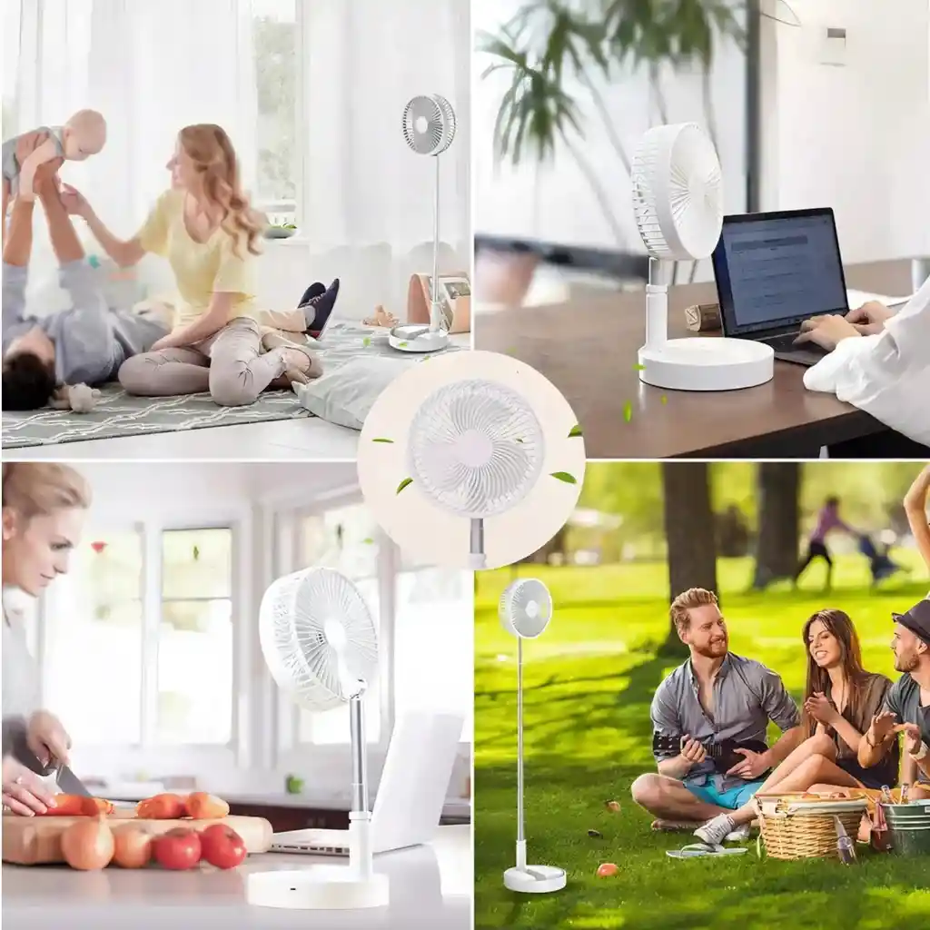 Ventilador Plegable Silencioso Con Altura Ajustable