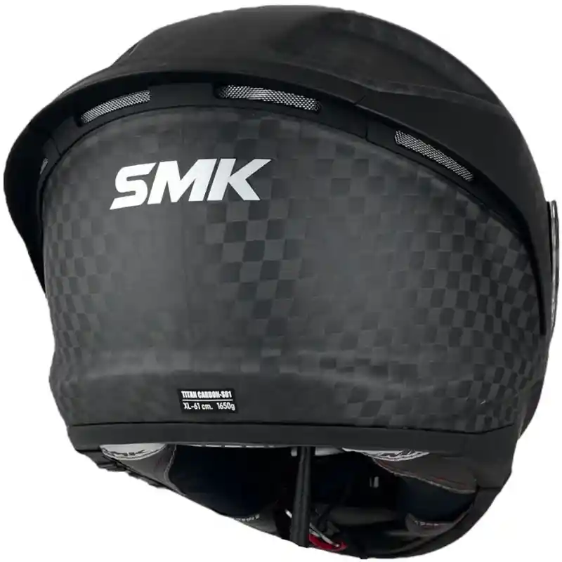 Casco Fibra Carbono Smk Certificado Titan Ece Dot Agv Icon Disponible Talla Xl