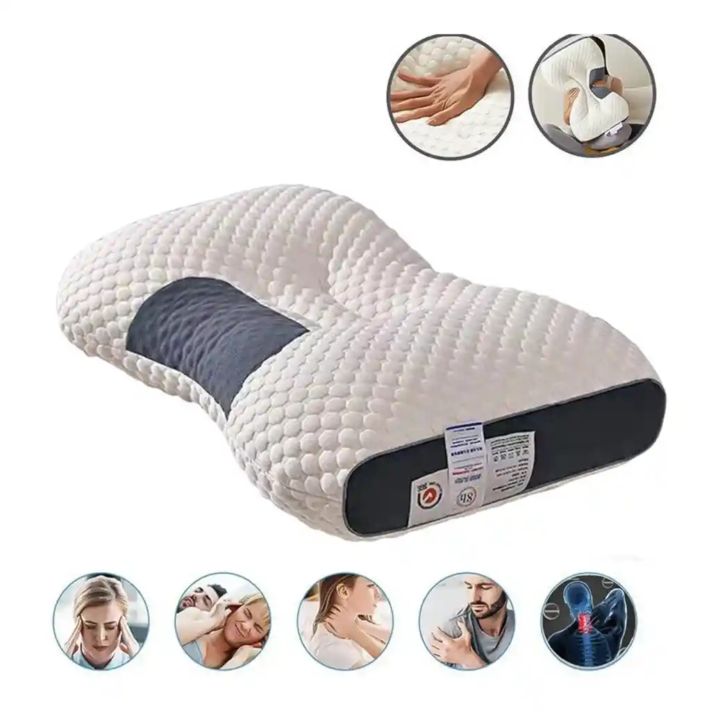 Almohada Ortopedica Para Cuello Sueño Profundo Y Sin Tension