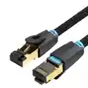 Cable Red Ethernet Nylon Cat8 Trenzado 3m Alta Velocidad