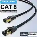 Cable Red Ethernet Nylon Cat8 Trenzado 3m Alta Velocidad