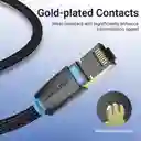 Cable Red Ethernet Nylon Cat8 Trenzado 3m Alta Velocidad