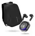 Morral Antirrobo Con Puerto Usb Y Compartimento Para Laptop Con Audífonos Bluetooth