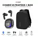 Morral Antirrobo Con Puerto Usb Y Compartimento Para Laptop Con Audífonos Bluetooth