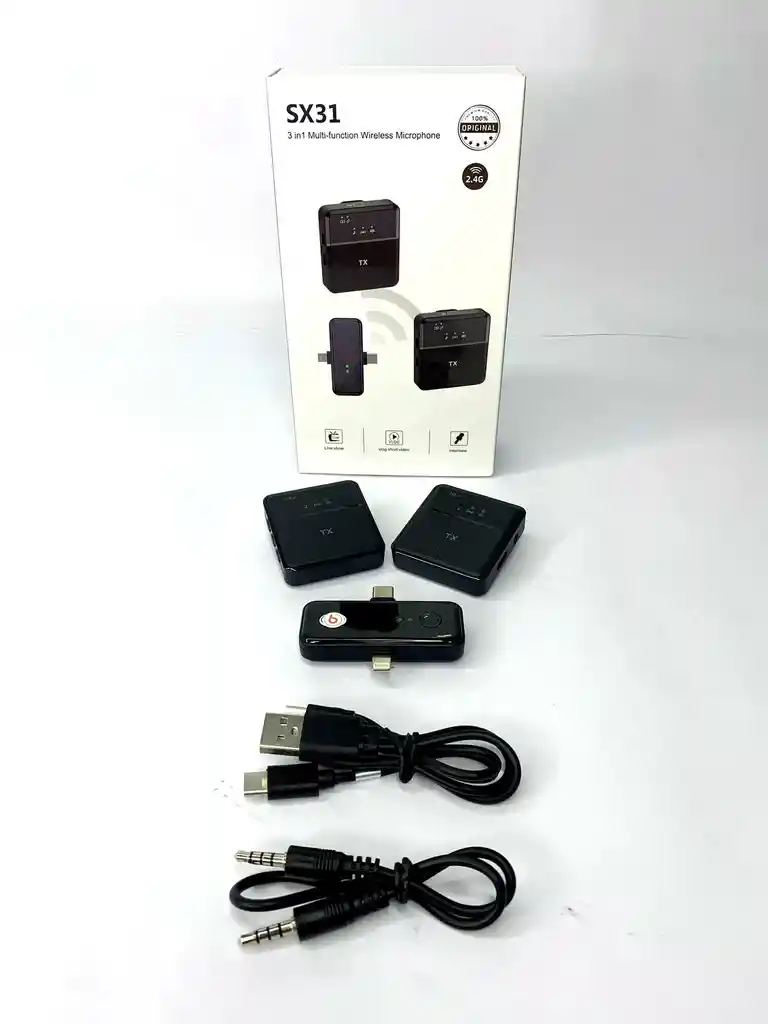 Microfono Solapa Sx31 Duo | Tipo C Y Iphone📱| Inalambrico | Alta Duración🔋 (alta Gama)