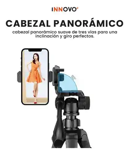 Trípode Profesional Aluminio 150 Cm Celular Camara Control Bluetooth Estuche Panorámico